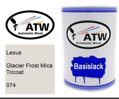 Lexus, Glacier Frost Mica Tricoat, 074: 500ml Lackdose, von ATW Autoteile West.